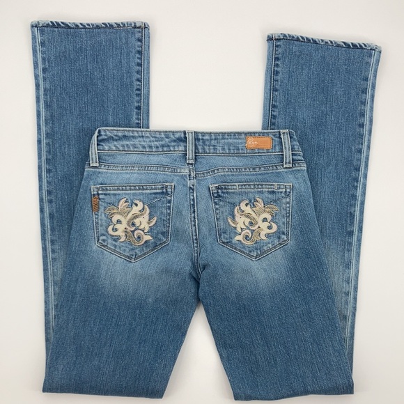PAIGE Denim - Paige Benedict Canyon Embroidered Bootcut Jeans 24